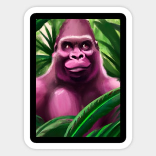 Pink Gorilla Sticker
